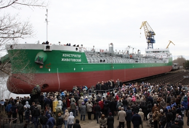 «Красное Сормово» спустил на воду десятое судно проекта RST27 «Конструктор Животовский»
