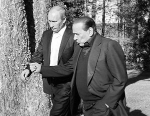 Путин и Берлускони отдохнули на Алтае