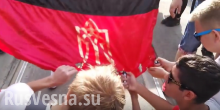 В Варшаве сожгли бандеровский флаг (ВИДЕОФАКТ)