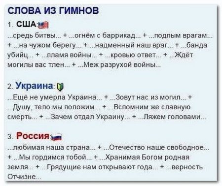 Михаил Задорнов: Гимны Америки, Украины, России…
