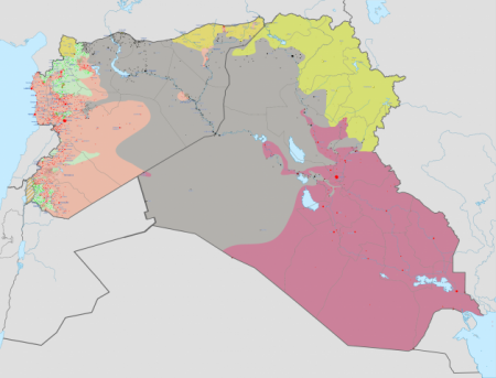 Военные карты Сирии и Ирака за 20.10.2014 и 23.10.2015