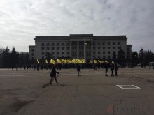В Одессе протестовали против работы российского бизнеса в Украине