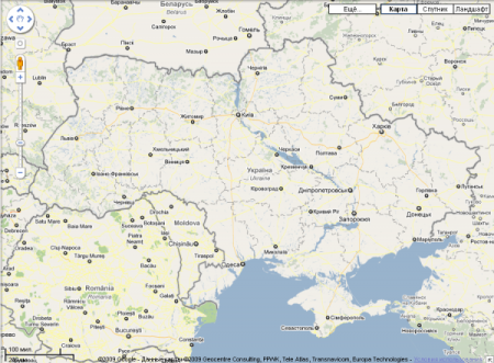 Проект карт Google поддержал декоммунизацию Украины