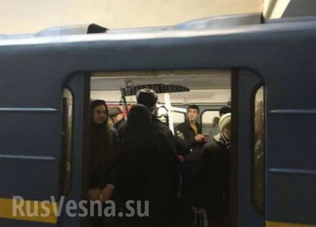 Хроники дегенератов: сумасшедший в киевском метро изображал «смерть, идущую за Путиным» и собирал деньги «героям АТО» (ФОТОФАКТ)