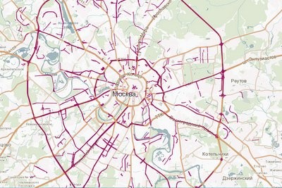 В Сети появилась карта дорожных работ в Москве в 2016 году