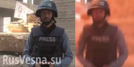 Уникальные кадры: За спиной репортёра в прямом эфире взорвался танк (ВИДЕО)