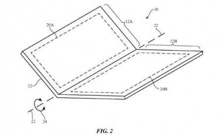Компания Apple запатентовала разработку сгибаемого смартфона