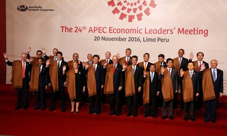 Лидеры саммита АТЭС сфотографировались в перуанских накидках (ФОТО)