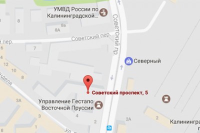 Карты Google обозначили в Калининграде 