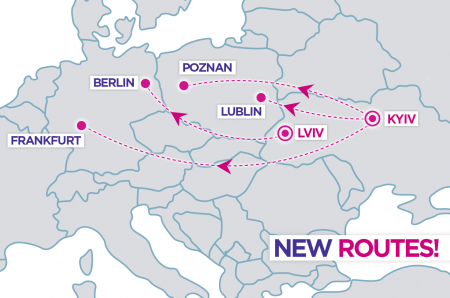 WizzAir запускает новые рейсы из Киева и Львова