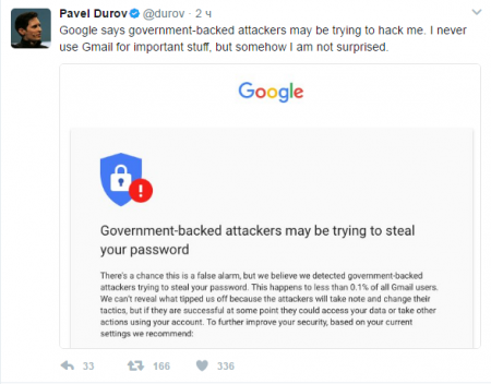 Дуров обвинил “правительственных” хакеров в попытке взлома