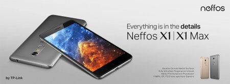 В России появился "безрамочный" металлический смартфон Neffos X1 Max