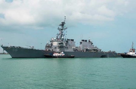 Пентагон объявил о приостановке операций ВМС США из-за аварии эсминца "Джон Маккейн" у берегов Сингапура - Военный Обозреватель