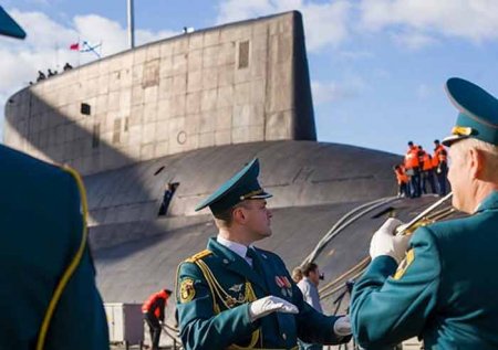 Тяжёлый подводный крейсер Северного флота "Дмитрий Донской" прибыл в Северодвинск - Военный Обозреватель