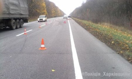 Под Харьковом два автомобиля насмерть сбили пешехода