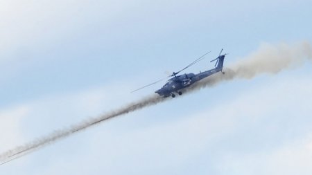 Боевая работа Ми-28 в Сирии