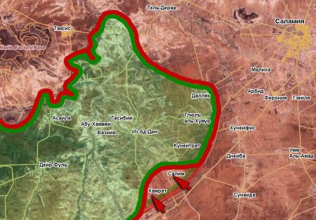 Сирийская армия возобновила наступление на границе провинций Хама и Хомс
