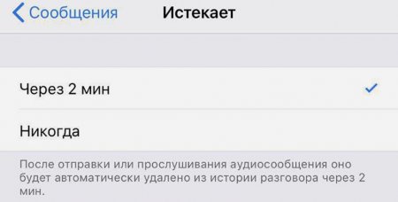 В iMessage для iOS можно отправлять самоудаляющиеся сообщения