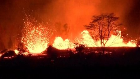 Вулкан не только заливает Гавайи лавой, но и травит токсичными газами