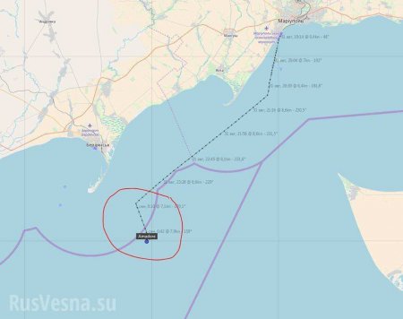 На Украине заявили, что российская береговая охрана задержала украинское судно (ФОТО, КАРТА)
