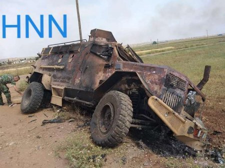 Турецкий бронеавтомобиль уничтожен в бою за Кайрутия в провинции Идлиб