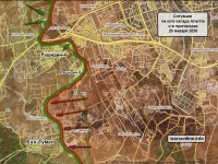 Ситуация в районе Алеппо 28 января 2020. Армия подошла к городу Хан-Туман
