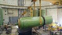 На стройплощадке ЭБ-1 Курской АЭС-2 смонтирован компенсатор давления реакто ...