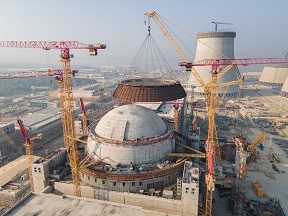 На ЭБ-1 АЭС Руппур завершен монтаж купола наружной защитной оболочки