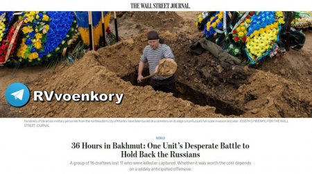 Киев бросал на убой в «бахмутскую мясорубку» мобилизованных, которые массово гибли — WSJ