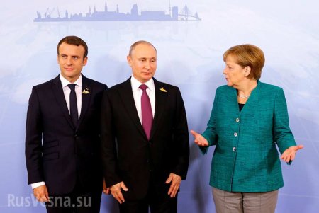 Кремль: Путин лаконично донес до Меркель и Макрона позицию России по Донбассу